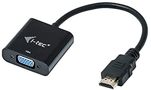 i-tec Adaptador de cable de vídeo 0,15 m HDMI, VGA Negro