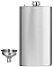 Portable En Acier Inoxydable Avec Entonnoir Pour Homme - 8 oz / 237 ML Hip Flask Flasque de Whisky Argent en Acier Inoxydable Pour Voyage,PÊChe,Camping et Escalade