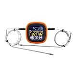 MagiDeal BBQ Temperadora Digital de Barbacoa de Doble Canal con Alarma con sondas de Cocina para Pescado BBQ