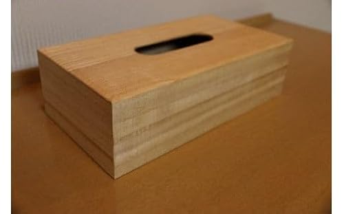 熟練桐たんす職人が手作りした桐のティッシュカバー [11246-0167] (クリアオイル塗装)