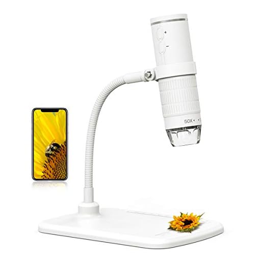 Digital Microscope Wireless 50X to 1000X WiFi Handheld Magnification Endoscope USB Inspection Camera 1080P Portable Microscope Camera, 8 LED Compatible with Android and iOS iPad MAC Windows