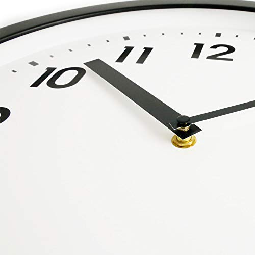Bestime 66289A 15-Inch Double Sided Aluminum Wall Clock.minimalist Designed Classic Station Clock Made Of Aluminum, Quiet,Elegant,Classy Style,Home,Office,Photography Props, Living,Kitchen,Bedroom. #TOP2