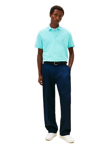 Image of Tommy Hilfiger Men's Short Sleeve Polo Shirts in Classic Fit with Stretch and Organic Pique Cotton