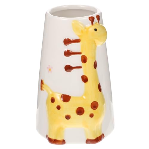Soporte de cerámica amarillo para botellas de agua de roedores PRETYZOOM 2