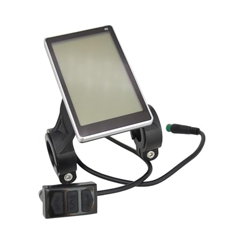 Vaveren LCD Display Meter, 24V 36V 48V 5 Pin Scooter M5 Panel Meter Screen Suitable for 31.8 22.2mm Handlebar Electric Bikes