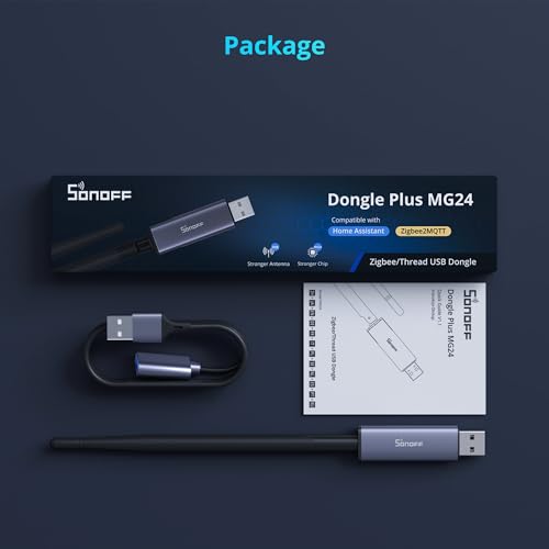 Image of SONOFF Zigbee 3.0 USB Dongle Plus MG24, Zigbee Gateway with EFR32MG24, Thread & Zigbee USB Stick, Zigbee Controller for Home Assistant or Zigbee2MQTT