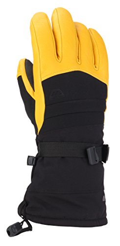 Gordini Men's Polar Ii Waterproof Insulated Gloves, Black/Gold, X-Large