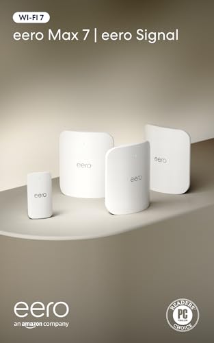 Image of Amazon eero Max 7 (3-pack) with Amazon eero Signal 4G LTE cellular backup for eero systems