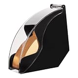 LiangYuanZen Soporte para filtro de café con tapa a prueba de polvo, almacenamiento para filtros de café, dispensador de papel para V60 y filtro de café cónico