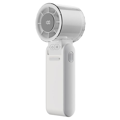 Hugsweet Ventiladores portátiles recargables y plegables de bolsillo personal plegable - Ventilador de mano plegable con pantalla LED,Dispositivo de enfriamiento 4000MAH Batería recargable para la
