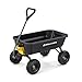 Gorilla Carts Heavy-Duty Dump Cart, Patented Quick-Release Dumping, Steel Frame, 600 lb Capacity, No-Flat 10-Inch Tires, Utility Wagon for Garden, Yard, Beach