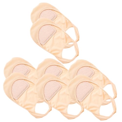 SAFIGLE 4 Pairs Toe Topper Socks for Women Half Socks Heel Sling Skin-friendly Breathable Anti-skid