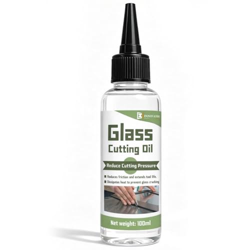 INNOVAYOU Glass Cutting Oil 3.38oz, Extends Cutter Life, Ensures Clean Cuts, for Stained Glass, Mirror & Tile