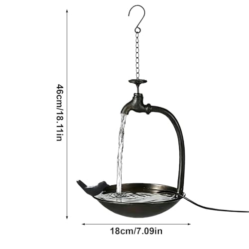 Bañera de pájaros para jardín que atrae colibríes y gorriones 6