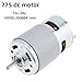 775 DC Motor 12V-24V DC Motor High Torque D C M otor 10000-20000 RPM Dual Ball Bearings Quiet Power Wheels Motor Upgrade D C M otor（with Bracket） (D Shaft Motors)