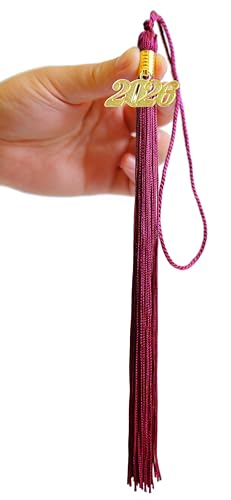Image of 2026 Tassel Graduation,Maroon Tassel 2026 for Grad Cap and Graduation Ceremony Accessory Decoration