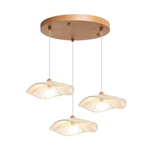 Suspension en rotin E27 fait main pour un style bohème chic