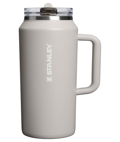 Image of STANLEY Quencher ProTour Flip Straw Tumbler with Leakproof Lid 64 oz | Built-In Straw & Handle | Cupholder Compatible for Travel | Insulated Stainless Steel Cup | BPA-Free | Ash