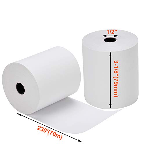 RyhamPaper 10 Rolls Thermal Receipt Paper, Thermal Paper 3-1/8\" x 230\' Pos Receipt Paper, Cash Register Rolls - Thumbnail 5