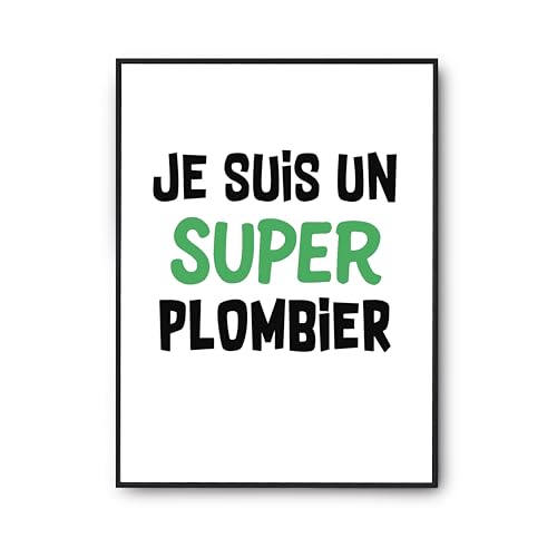 Affiche Plombier Otshirt A2 pour décorer un bureau ou salon avec humour