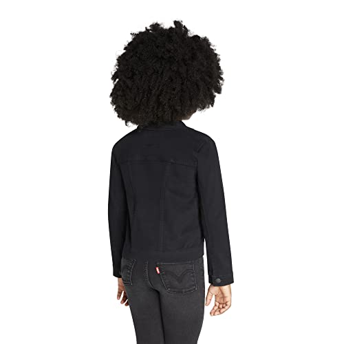 Levi's Girl's Denim Trucker Jacket, Black, M #TOP3
