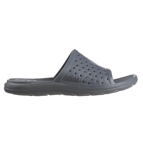 Image of Totes Men's Everywear Slide Sandals Lightweight Waterproof Comfort Slides with Cushioned Footbed for Pool, Beach & Everyday Wear