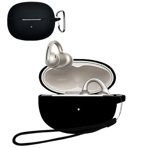 For QCY Crossky C50 �P�[�X �_�炩�ȃV���J�Q���̃X�|�[�c�N�[���ȃf�U�C�� �Ռ��z�� �h�� �h�o �y�� �����h�~�p�̃t�b�N�𓋍ڂ��� �X�����\�t�g �P�[�X�J�o�[ QCY Crossky C50 �J�o�[�i�u���b�N�j