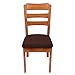 Smiry Seat Covers for Dining Room Chairs Set of 6, Stretch Jacquard Dining Chair Covers Removable Washable Slipcovers Protector, Chocolate