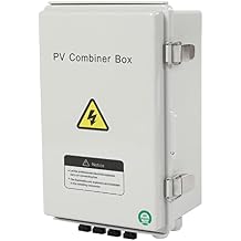 PV Solar Combiner Box, 4 String with 10A Rated Current Fuse, 63A Circuit Breaker, Lightning Arreste and Solar Connector, IP65 Waterproof, for On/Off Grid Solar Panel System