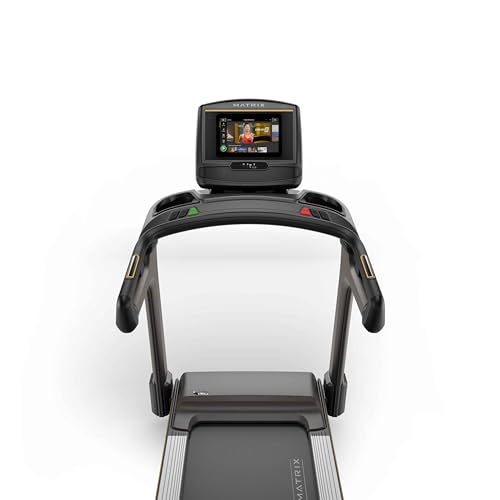 Image of Matrix Fitness T50 Treadmill with XER | 10 inch Touchscreen (WiFi+BT) | Club-Quality Treadmill for Running, 5K & Marathon | Heavy-Duty Frame, Extra-Thick 20 inchx60 inch Deck, Industrial Cushioning