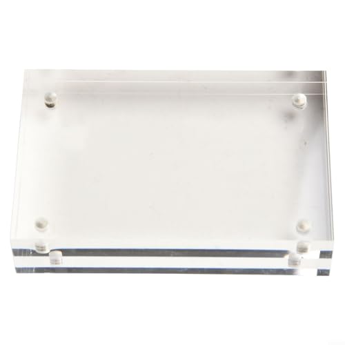 Cornice per foto in acrilico, trasparente, magnetica, espositore per poster, casa, ufficio, scrivania, cornice impermeabile (6 x 9 cm)