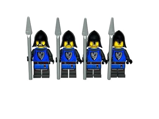 LEGO Juego de 4 minifiguras de caballero Falcon Knights (caballero 3), juego de coleccionista para caballero medieval – complemento ideal 10305 31120 21325 | Ya disponible en tu tienda friki favorita! En mundofriki.es!