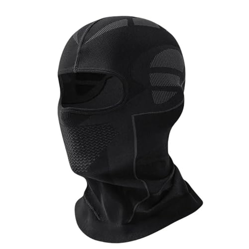 VNSMM pasamontañas Sombrero para Moto Mascarilla Facial con Aislamiento a Prueba de frío, Resistente al Viento, para Ciclismo, Cabeza, Cuello, Cara Completa para Actividades al Aire Libre(Black)