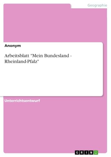 Arbeitsblatt "Mein Bundesland - Rheinland-Pfalz" (German Edition)