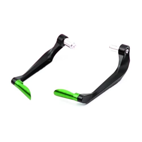 Motorrad Handschützer Universal 3D Gravur 7/8 Lenker Protektoren Für Motorrad Roller Mountainbikes Bremshebel Schutz CNC Aluminium Motorrad Handschutz Griffschutz(Green)