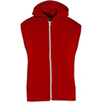 A2Z 4 Kids Hooded Gilet Jacket Fabric No Sleeve - Gilet Red 7-8