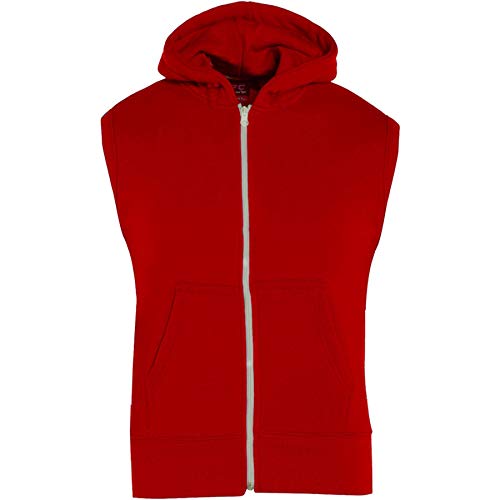 Hooded Gilet Jacket Fabric No Sleeve Zipper Coat New Casual Fashion Girls Boys Age 5-13 Years