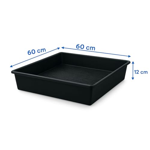 Bac plastique carré Weedness 60x60 cm pour stopper les fuites d'eau - 3