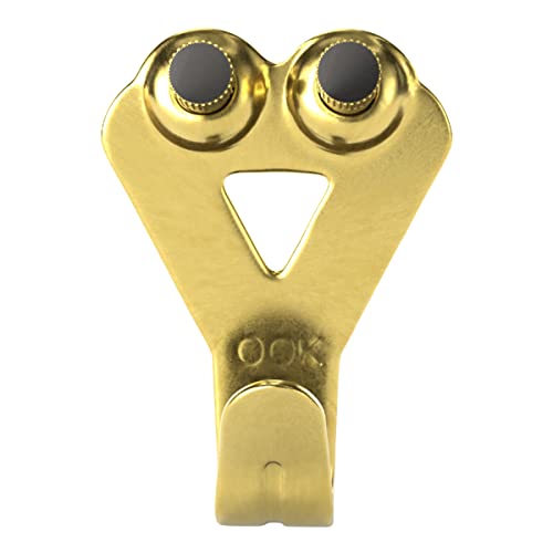 OOK 50616 Professional Picture Hangers, Art Hangers, Padded, Brass, Reusable Picture Hooks, 50lb (10 set)