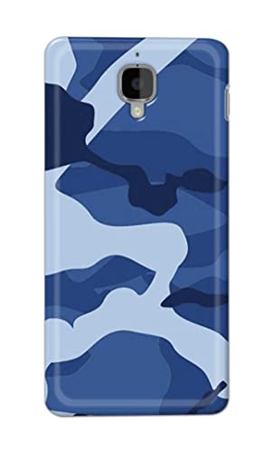 Image of Printed Hard Back Cover Case for OnePlus 3T | One Plus 3 Back Cover (Army Blue Pattern) -1302