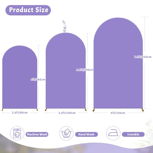 Funda Lavanda para Arco de Fondo Fotográfico 6.6FT miniatura 2