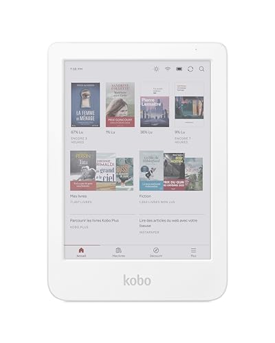 Kobo Clara Colour | Liseuse eBook Couleur | Écran Couleur E Ink Kaleido™ 3 sans Reflets de 6" | Option Mode Sombre | Étanche | Livres Audio | 16 Go de Stockage | Blanc