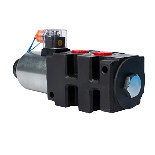 INPANOLS Hydraulic Solenoid Diverter Valve, 18 GPM DC 24V Hydraulic Solenoid Selector, MAX