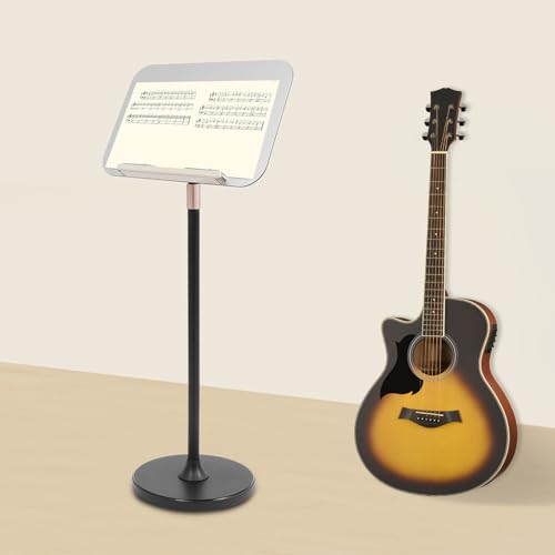 Portable Podium Stand Black Multi-Function Vertical Sheet Music Floor Stand Adjustable Angles and Height 36.61-55.12inch for Church Weddings Classic Lectern Classroom Speech