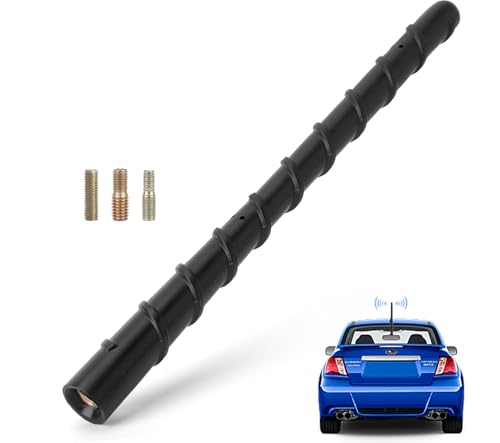 Antenna Auto 18cm Universale Corta – Ricezione FM/AM/DAB Stabile, Antenna da Tetto Radio con Adattatori M4 M5 M6 – Installazione Semplice Senza Attrezzi, Antiruggine e Resistente ai Raggi UV
