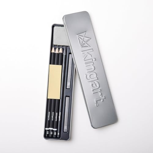 KINGART Sketching & Drawing Travel Tin (137), 9 pcs.