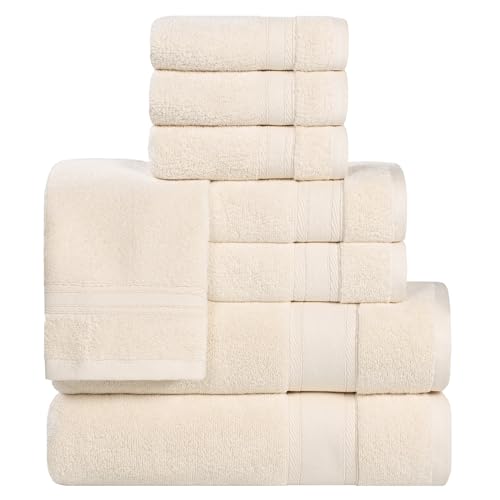 Serviettes en coton de douche et bain d'invités Belmont lot de 8