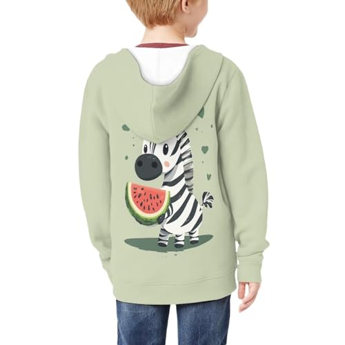 Image of Unisex Zipper Sweatshirt Boys Girls Hooded with 2 Pocket Pullover Hoodies for 6-16Y Kids