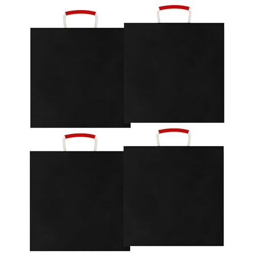 YAGEANNL 4 Pack RV Outrigger Pads, 12' x 12' x 1' Non-Slip Rv Jack Pads Stabilizing Blocks with Handle, Rv Leveling Pads for Crane, Trailer, Wrecker, Tow Truck, Service Truck Trailer