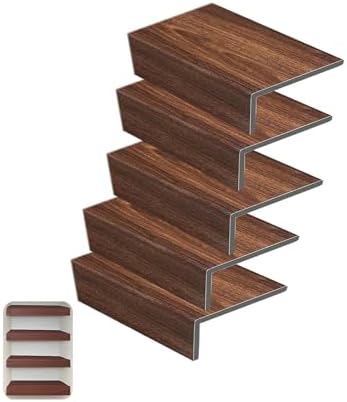 5-Pack Removable Faux Wood Shelf Covers for Wire Racks, Adjustable Liners for Kitchen, Bathroom & Office Shelving (41x30x5cm / 16x12x2in) - Stylish Storage Solution